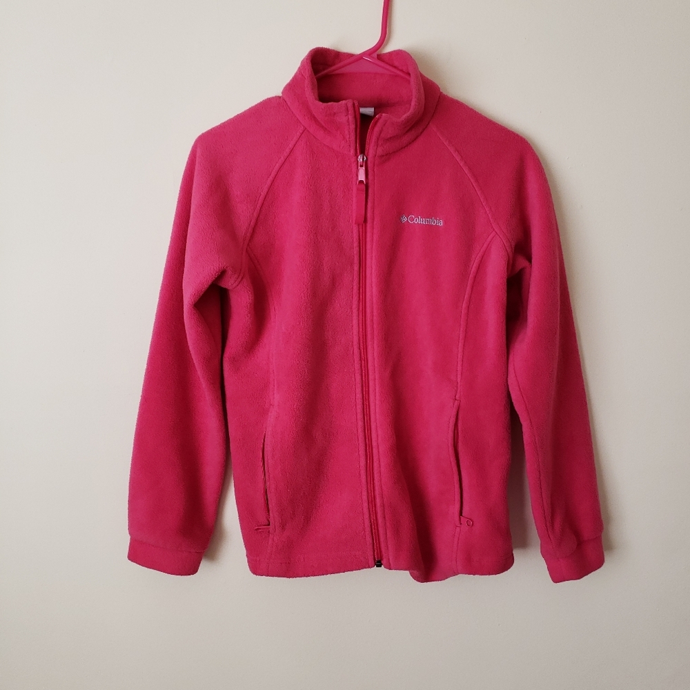 Columbia Pink Fleece Zip Sweater